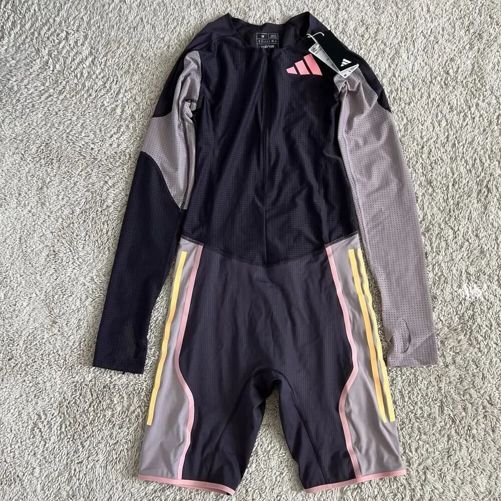 Adidas 2024 Pro Elite Team Promo LS Speedsuit Purple Men's Sz Medium IN1130 $350